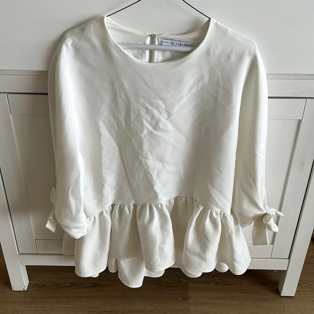 English Factory peplum top xs